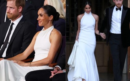 Có phải Meghan diện lại váy cưới trong đêm Harry nhận giải thưởng danh giá?