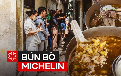 Quán bún bò mỡ nổi ở Sài Gòn sau khi được MICHELIN gọi tên: Khách hàng phải xếp hàng đợi đến lượt, người nước ngoài cũng tò mò ghé ăn thử