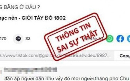 Thông tin sai sự thật, Tiktoker nổi tiếng bị xử phạt