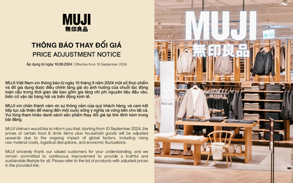 MUJI thông báo tăng giá, netizen lập tức phản ứng: "Trước chưa đủ đắt hay sao?"