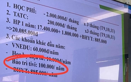 Trường học ở Đồng Nai thu tiền bảo trì tivi 100 nghìn đồng/học sinh: Hiệu trưởng nói trường mới đổi tivi