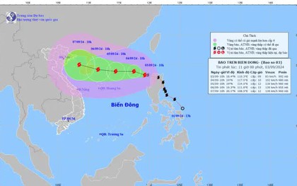 Bão số 3 đã mạnh thêm 1 cấp, biển động dữ dội