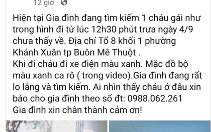 Tìm kiếm nữ sinh cấp 2 rời nhà trước ngày khai giảng