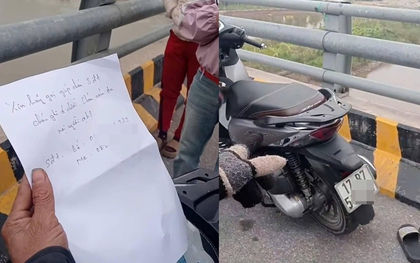 Thái Bình: Bỏ lại tờ giấy ghi số điện thoại bố mẹ và xe máy trên cầu, nam thanh niên khiến hàng trăm người hoang mang tìm kiếm