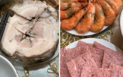 Mâm cỗ cưới có tới 4 đĩa giò chả, các món khác cũng ê hề khiến dân mạng thi nhau đoán xem ở đâu mà "xịn xò" thế