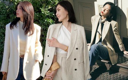 10 cách mặc áo blazer đi chúc Tết hay du xuân đều đẹp