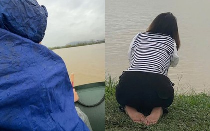 Hình ảnh thắt lòng nhất trong vụ bố nghi ôm 2 con nhảy cầu ở Nghệ An