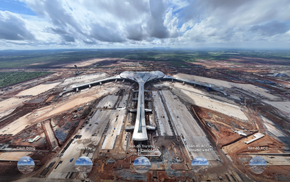 Xem 360 độ, toàn cảnh "siêu sân bay" lớn nhất Việt Nam đang thành hình