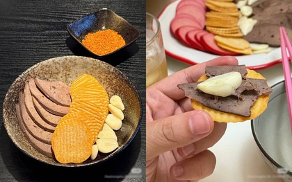 Trào lưu ăn gan lợn cùng khoai tây chiên và tỏi sống