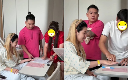 Sản phụ TP.HCM nhận sổ đỏ, lăn tay ngay tại bệnh viện nhờ sinh con gái
