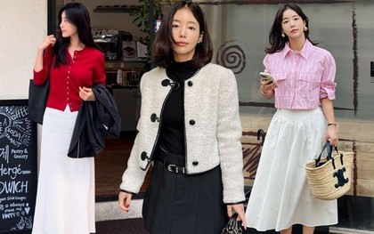 Người dì 43 tuổi của tôi thường xuyên được khen sành điệu, trẻ trung hơn tuổi nhờ mặc 5 kiểu chân váy