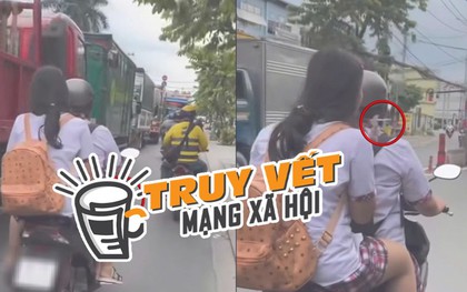 CLIP: Hai nữ sinh vừa chạy xe máy vừa hút thuốc ở TP HCM