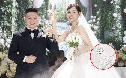 Phát hiện chi tiết "gây lú" trong mâm cỗ cưới Đỗ Hà