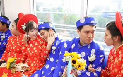 Khoảnh khắc hạnh phúc của 50 đôi uyên ương trong lễ cưới tập thể