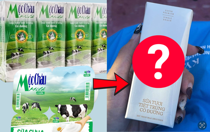 Sữa Mộc Châu thay đổi logo lạ quá