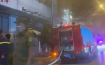 Hà Nội: Cháy phòng giao dịch ngân hàng ở đường Thụy Khuê