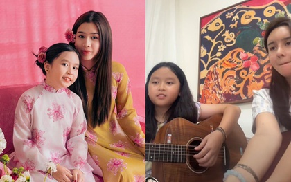 Con gái út của Lưu Hương Giang giống bố như lột, 9 tuổi đã đệm đàn cực khéo ai nấy đều khen