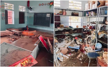 405 học sinh một ngôi trường không còn sách vở để học sau mưa lũ, hình ảnh khiến người mạnh mẽ nhất cũng xót xa