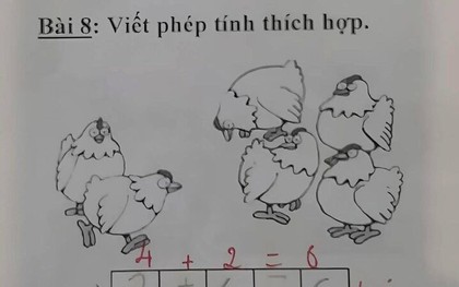 Bài toán lớp 1 khiến cộng đồng mạng chia phe tranh luận
