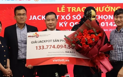 Bền bỉ mua 1 dãy số Vietlott, nam thanh niên trúng gần 134 tỷ đồng
