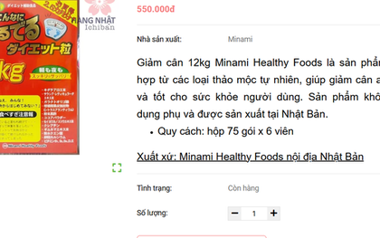 Shopee nói gì khi bị yêu cầu gỡ sản phẩm "Giảm cân 12kg Minami"?