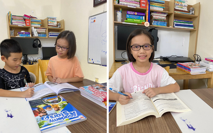 Cô bé 9 tuổi gây sốt vì dạy em trai "chất" như cô giáo, nói tiếng Anh siêu chuẩn