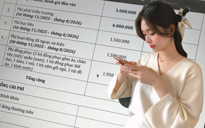 Bảng học phí gần 75 triệu của một em bé 6 tháng tuổi gây chú ý