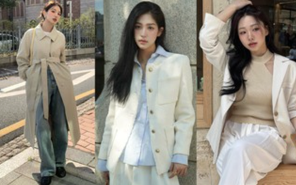 Đang hot hơn cả trang phục màu đen chính là đồ màu trắng - be: Trẻ trung hơn nhiều, tinh tế đỉnh cao