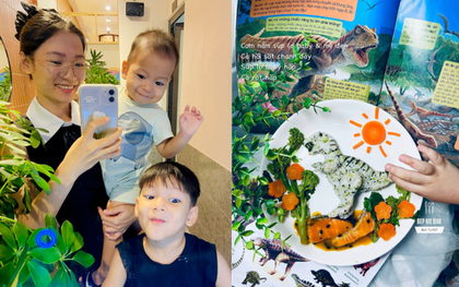 Mẹ nhà người ta trong truyền thuyết: Dựng nguyên “vũ trụ khủng long” trong mâm cơm, bé trai ngỡ như bước vào phim hoạt hình mỗi giờ ăn