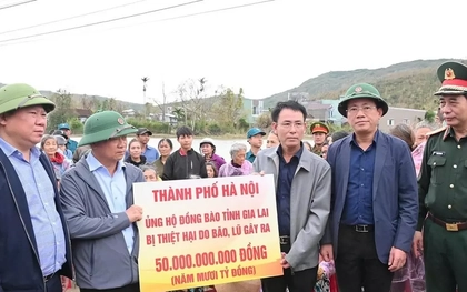 Hà Nội hỗ trợ Gia Lai thêm 200 tỷ đồng khắc phục hậu quả mưa lũ