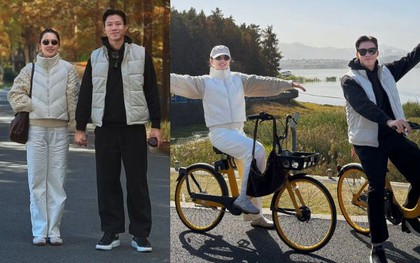 Đội trưởng tuyển Việt Nam nắm tay vợ Hoa khôi đại học Vinh viral khắp cõi mạng, vibe ngoài 30 vẫn quá đẹp, quá tình