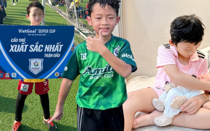 "Cậu cả" nhà Ly Kute: Tố chất thể thao từ nhỏ, mới 8 tuổi đã biết phụ mẹ trông em, bế em cực khéo