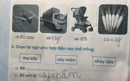 Bài tập Tiếng Việt của học sinh lớp 1 khiến phụ huynh "đau đầu": "Nhà tôi vậy, nhà bạn cũng thế thôi"