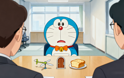 Nếu nhóm bạn Doraemon đi phỏng vấn xin việc: Nobita lại đến muộn, nhân vật tỏa sáng và đậu đầu tiên thì quá dễ đoán!