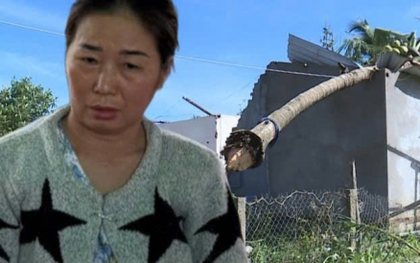 Vợ bất lực nhìn chồng bị tường đè tử vong trong cơn bão dữ