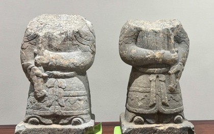 Cặp tượng cổ bị mất tại Đền Thần: Tìm thấy trong tình trạng mất phần đầu