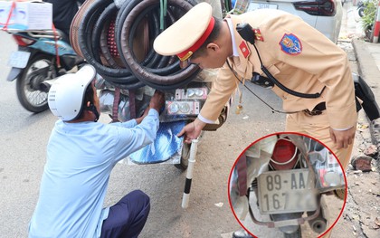 Che biển số để né camera, hàng loạt tài xế bị CSGT Hà Nội xử phạt