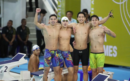 Ngắm 4 cực phẩm tuyển bơi thi đấu nghẹt thở giành HCV SEA Games