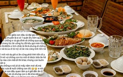 Một bữa ăn 5 triệu và “cuộc chiến” con dâu -nhà chồng: Ai sai trong câu chuyện đang gây bão mạng?