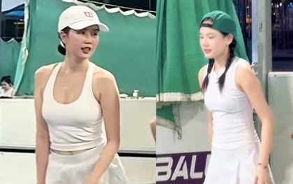 Chỉ vài khoảnh khắc Hiền Hồ chơi pickleball cùng Ngọc Trinh thôi mà khiến netizen không thể rời mắt: Visual trắng phát sáng
