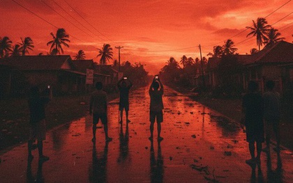 Cảnh tượng kỳ lạ: Bầu trời đỏ rực như máu