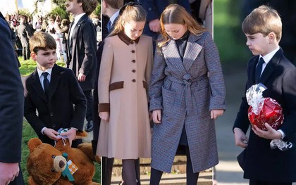 Quá nhiều sự dễ thương: Hoàng tử, Công chúa nhỏ Anh quốc chiếm trọn spotlight ngày Giáng sinh