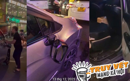 Xôn xao clip hành khách nôn ói trên ô tô công nghệ còn đập phá xe