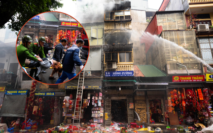 Hà Nội: Cháy lớn trên phố Hàng Mã ngày cuối năm, đôi nam nữ liều mình nhảy từ tầng cao thoát thân