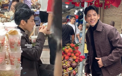 Tóm gọn "chồng yêu" của Hứa Quang Hán dạo chơi chợ Bến Thành, ăn vặt "hòa tan" như trai Việt thứ thiệt