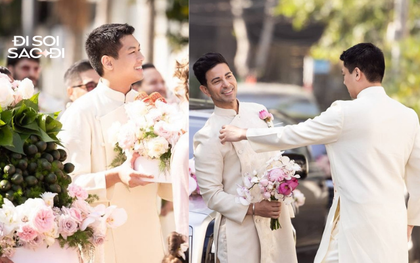 Hiếu Nguyễn sáng rực trong dàn bê tráp đám cưới Tiên Nguyễn, 1 hành động với anh rể nói lên tất cả