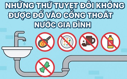 8 thứ tuyệt đối không được đổ vào cống thoát nước gia đình