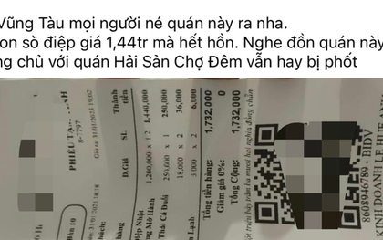 4 con sò điệp giá hơn 1,4 triệu đồng, quán ăn ở Vũng Tàu "bị soi"