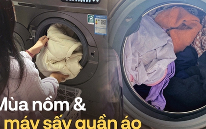 "Vật vã" với nồm ẩm kéo dài, mẹ 1 con ở Hà Nội phải thốt lên: "Máy sấy quần áo đúng là CHÂN ÁI"!