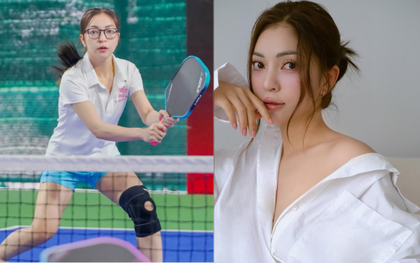 Nhật Lê "trắng phát sáng" trên sân pickleball, sau 7 năm vẫn mang vibe "mối tình năm 17 tuổi" nổi nhất làng bóng đá